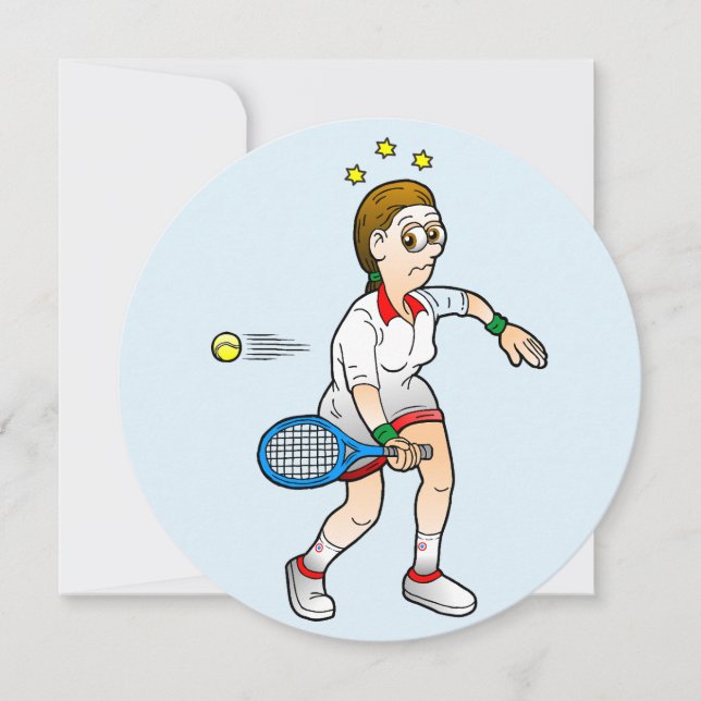 Bonne carte d'anniversaire de tennis (Devant)