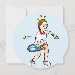 Bonne carte d'anniversaire de tennis