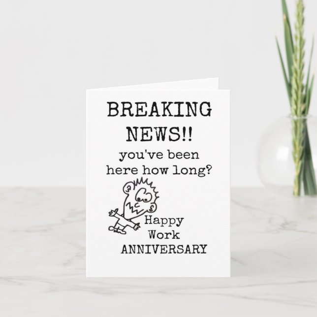 Bonne carte d'anniversaire de travail, drôle (Devant)
