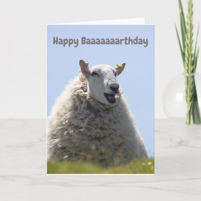 Bonne carte d'anniversaire des moutons (Devant)