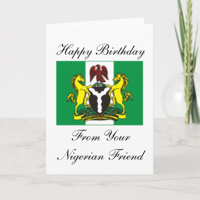 Bonne carte d'anniversaire du Nigeria (Devant)