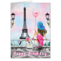 Bonne Carte D'Anniversaire Femme À Paris