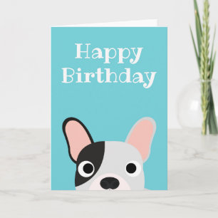 Bonne carte d'anniversaire Français Bulldog Blank