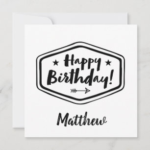 Bonne carte d'anniversaire - Hommes - Simple moder