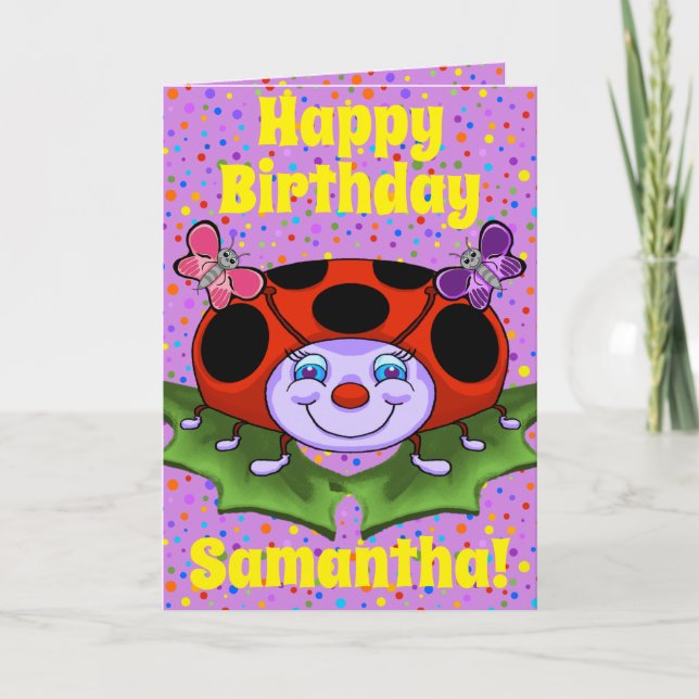 Bonne carte d'anniversaire Ladybug (Devant)