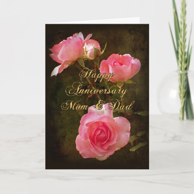 Bonne carte d'anniversaire maman et papa (Devant)