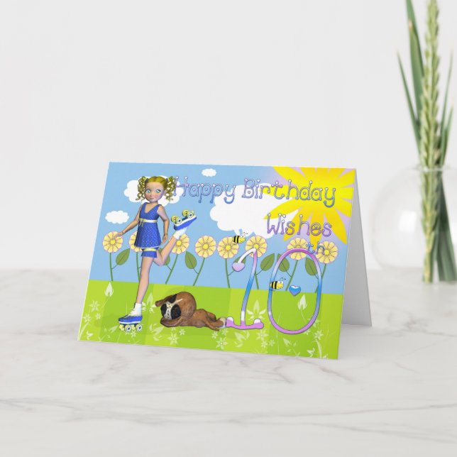 Bonne carte d'anniversaire mignonne petite fille 1 (Devant)