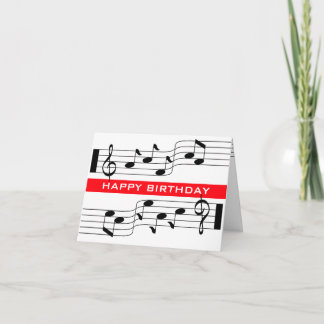 Bonne carte d'anniversaire Musique Note Notation B