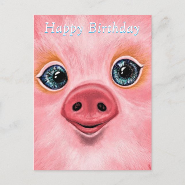 Bonne carte d'anniversaire - Petit petit bébé Pigl (Devant)