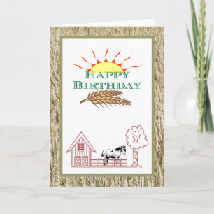Bonne Carte D'Anniversaire Pour Les Agriculteurs E