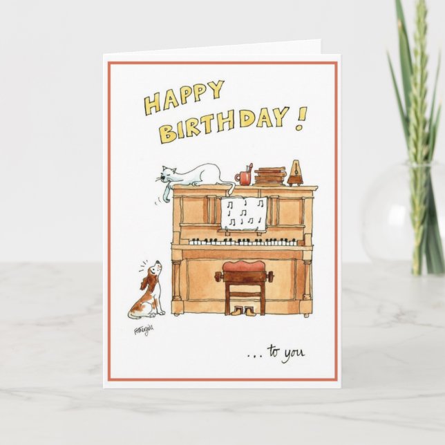 Bonne carte d'anniversaire pour les mélomanes (Devant)