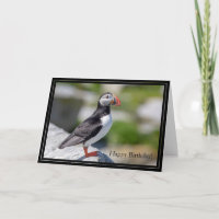 Bonne carte d'anniversaire Puffin Atlantique