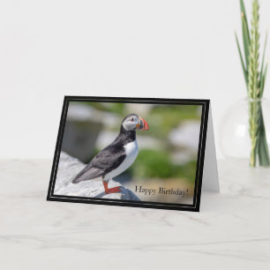 Bonne carte d'anniversaire Puffin Atlantique