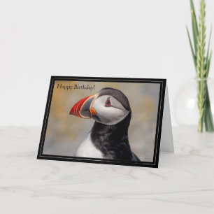 Bonne carte d'anniversaire Puffin Atlantique