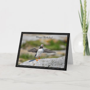 Bonne carte d'anniversaire Puffin Atlantique
