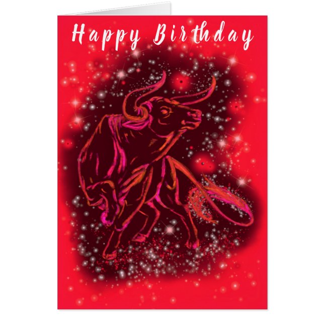 Bonne carte d'anniversaire Red Bull Running (Devant)