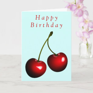 Bonne carte d'anniversaire Red Cherry Sweet