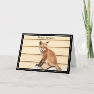 Bonne carte d'anniversaire Red Fox Kit