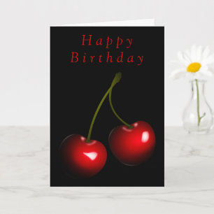 Bonne carte d'anniversaire Sweet Cherry Your Text 