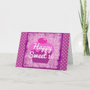 Bonne carte d'anniversaire Sweet sixteen