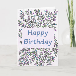 Bonne carte d'anniversaire Vin pourpre et Turquois