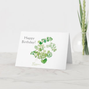 Bonne carte d'aquarelle botanique Vintage d'annive