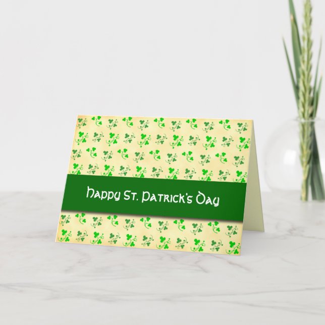 Bonne carte d'art Shamrock St. Patrick's Day (Devant)
