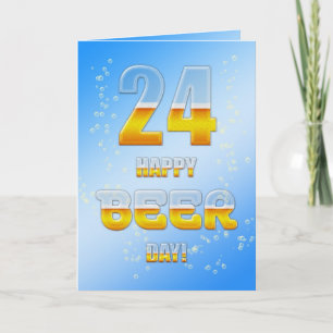 Bonne carte de 24e anniversaire de la fête de la b