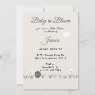 Bonne Carte de Baby shower de petite semence