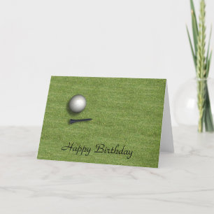 Bonne carte de bal de golf d'anniversaire