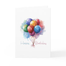 Bonne carte de ballons d'anniversaire employé uniq