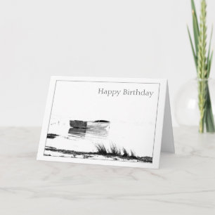Bonne carte de bateau d'anniversaire