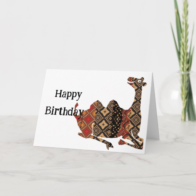Bonne carte de chameau d'anniversaire (Devant)