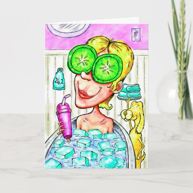 Bonne carte de chance pour Marathoner - Bain de gl (Devant)