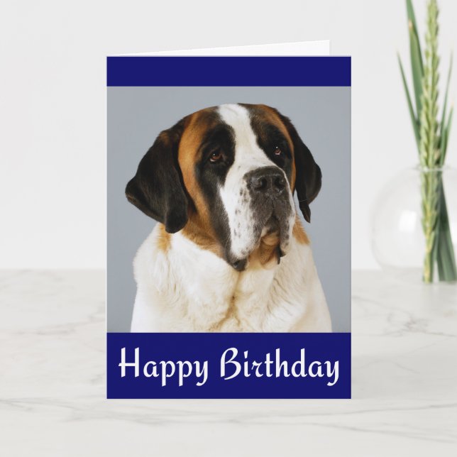 Bonne carte de chien Saint Bernard Puppy (Devant)