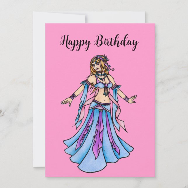 Bonne carte de danse du ventre d'anniversaire (Devant)