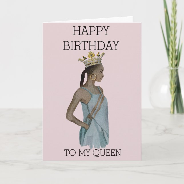 Bonne carte de femme afro-américaine anniversaire (Devant)