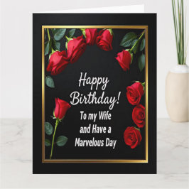 Bonne carte de femme Red Rose Anniversaire