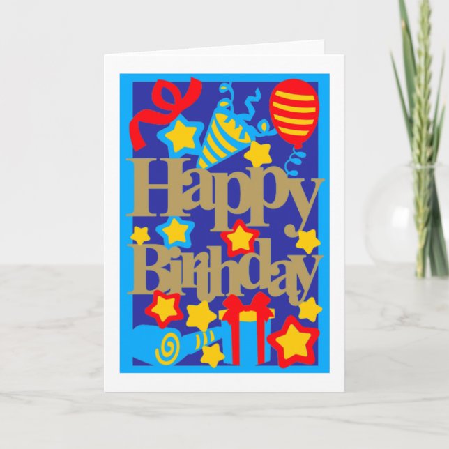Bonne carte de fête d'anniversaire (Devant)