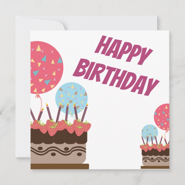 Bonne carte de fête d'anniversaire (Devant)