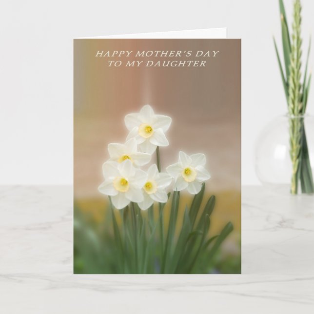 Bonne carte de fête des mères à ma fille (Devant)