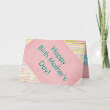 Bonne carte de fête des mères de naissance avec am