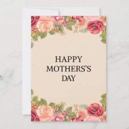 Bonne carte de fête des mères - Fleurs sauvages bo