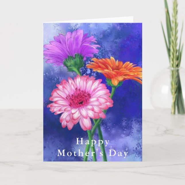Bonne carte de fête des mères Gerberas Flowers (Devant)