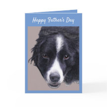 Bonne carte de Fête des pères (Bordure Collie)