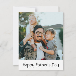Bonne carte de Fête des pères personnalisée Photo 