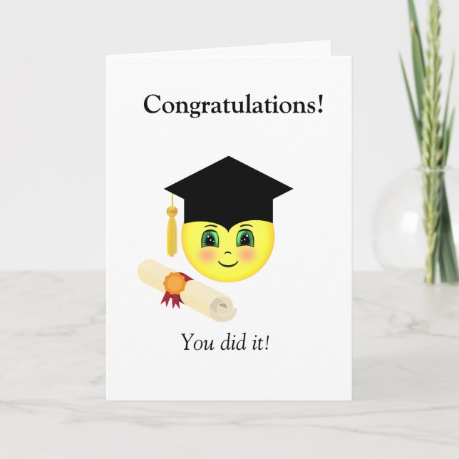 Bonne carte de graduation face (Devant)