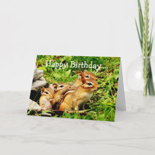 Bonne carte de groupe Chipmunks Birthday