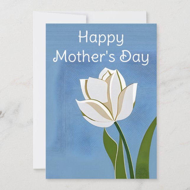 Bonne carte de la fête des mères, tulipe, fleur, (Devant)