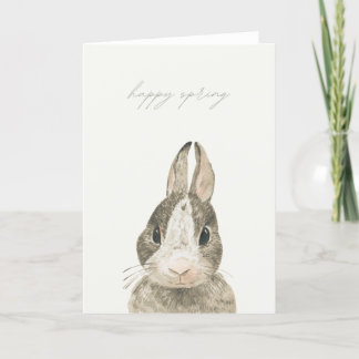 Bonne carte de lapin d'aquarelle de Pâques mignonn